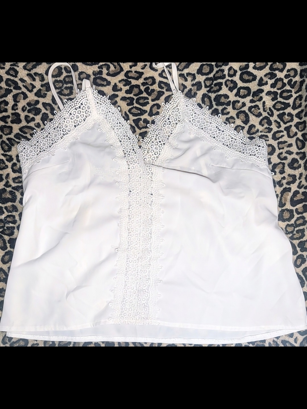 White Lace-Trim Cami Top